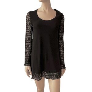 Whimsigoth Morgan De Toi Little Black Dress Lace Detail